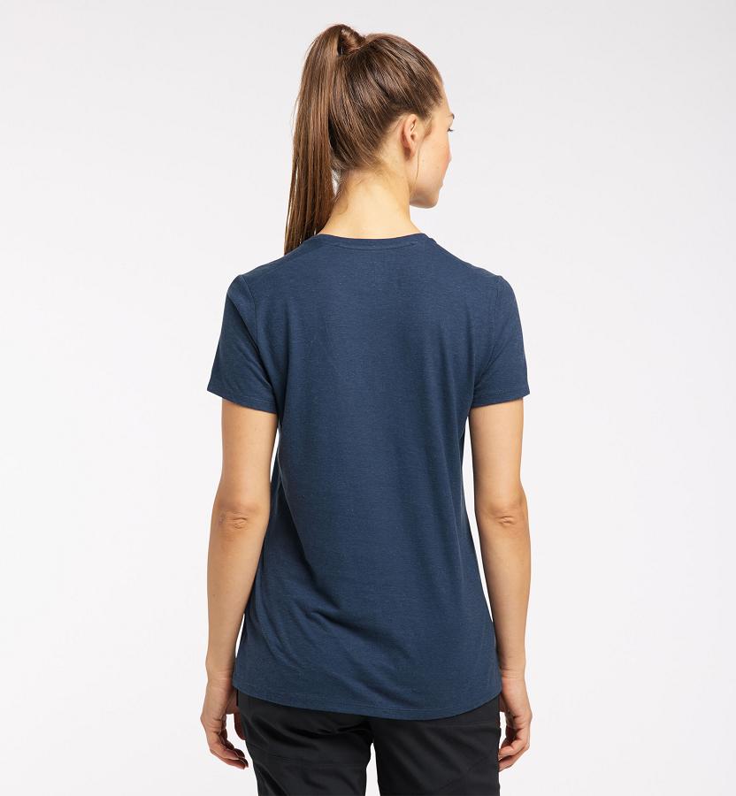 Haglöfs Womens Träd T-Shirt Dark Blue New Zealand 83651PSAK